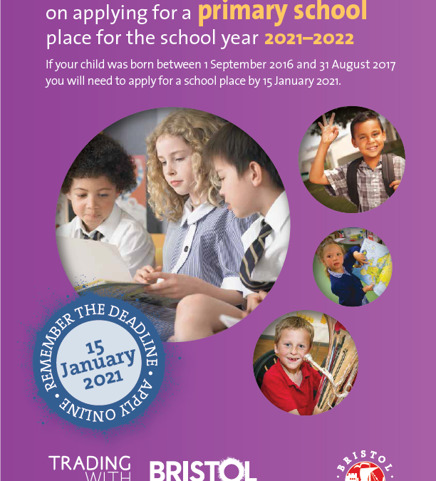 Apply now for a primary school place for your child to start in September 2021