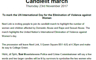 Next Link candlelit march