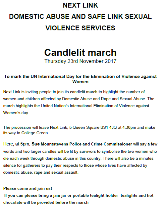 Next Link candlelit march