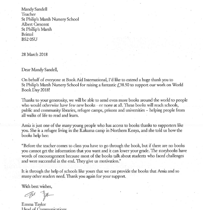 Thank you from Book Aid International