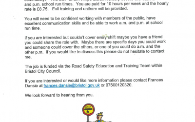 School crossing patrol vacancy