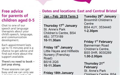 Latest Speech and Language drop-in sessions