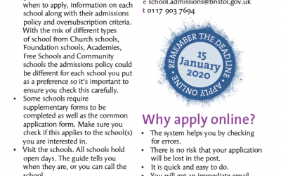 Apply for primary school place (school year 2020-2021) now