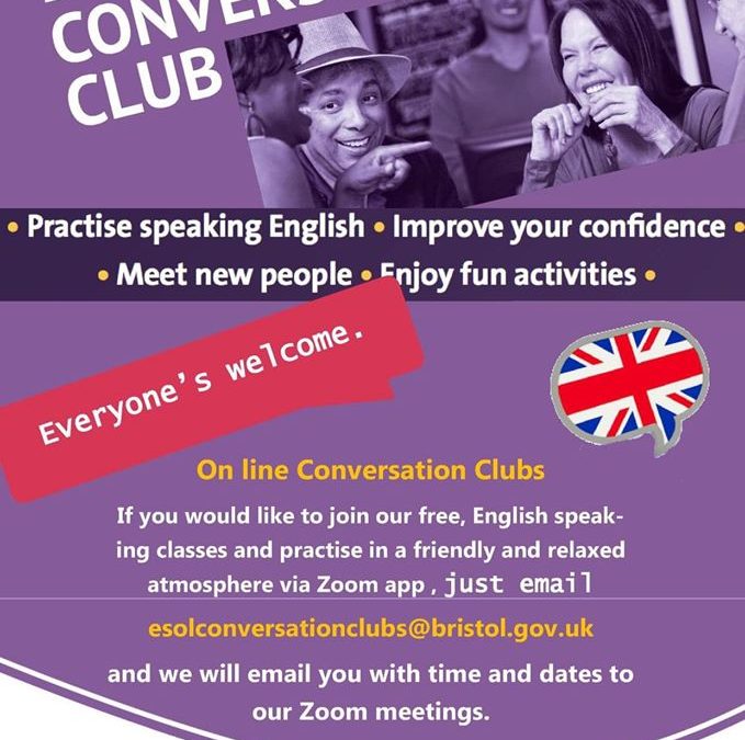 ESOL Conversation Club sessions zia Zoom