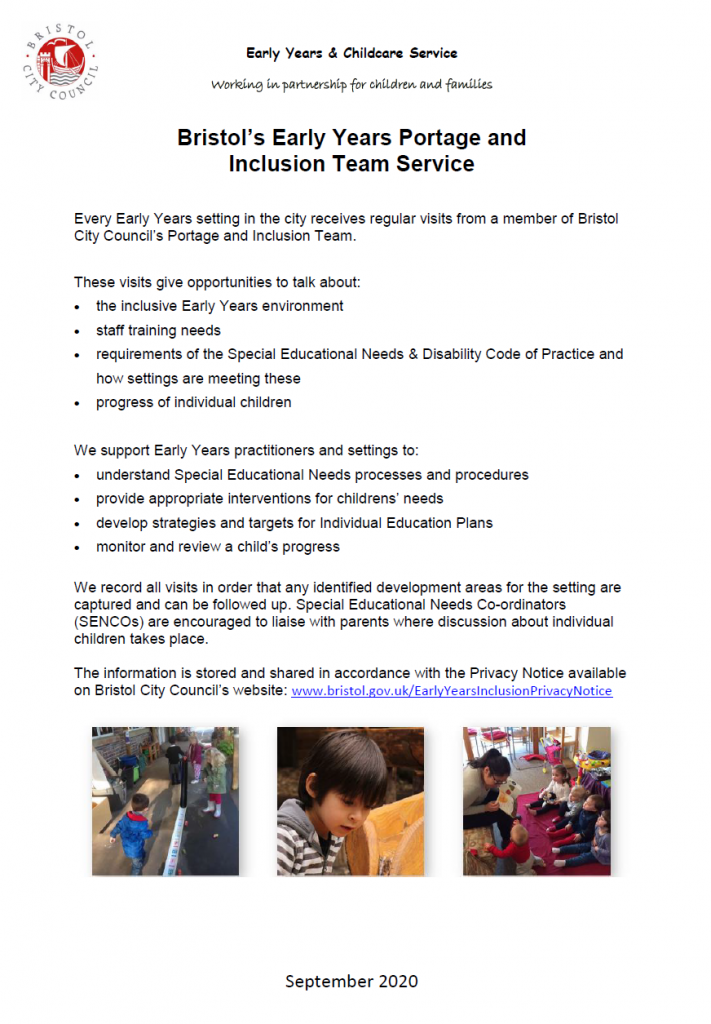 Bristol Early Years Portage and Inclusion Team - who are they and what ...