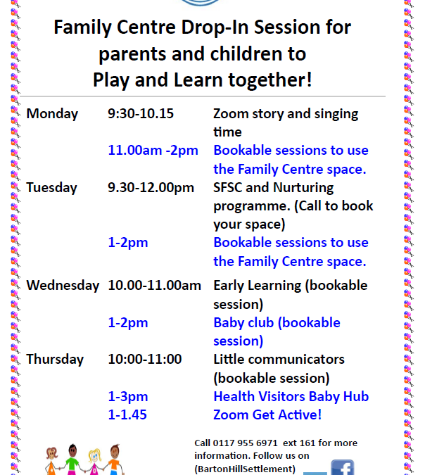 Wellspring Settlement Family Centre drop-in sessions