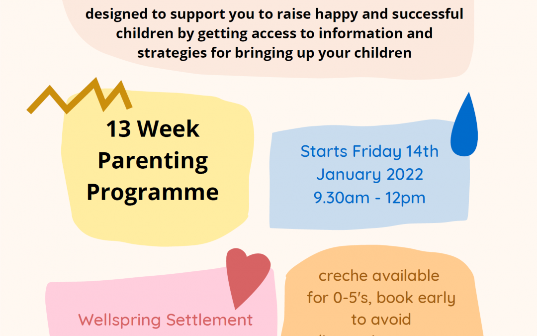 STRENGTHENING FAMILIES PARENTING PROGRAMME STARTS IN JANUARY