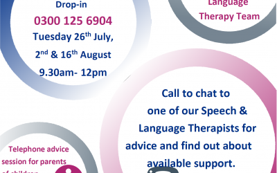 Speech and Language Therapy drop-ins summer 2022